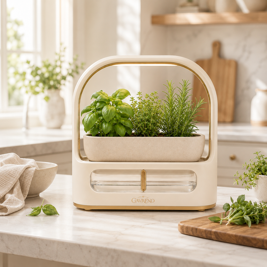 Gavreno Arched Indoor Herb Garden with Grow Light & Water Reservoir